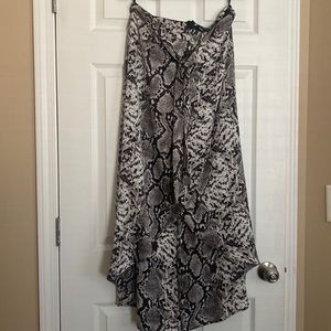 Snake Pattern Wrap Skirt